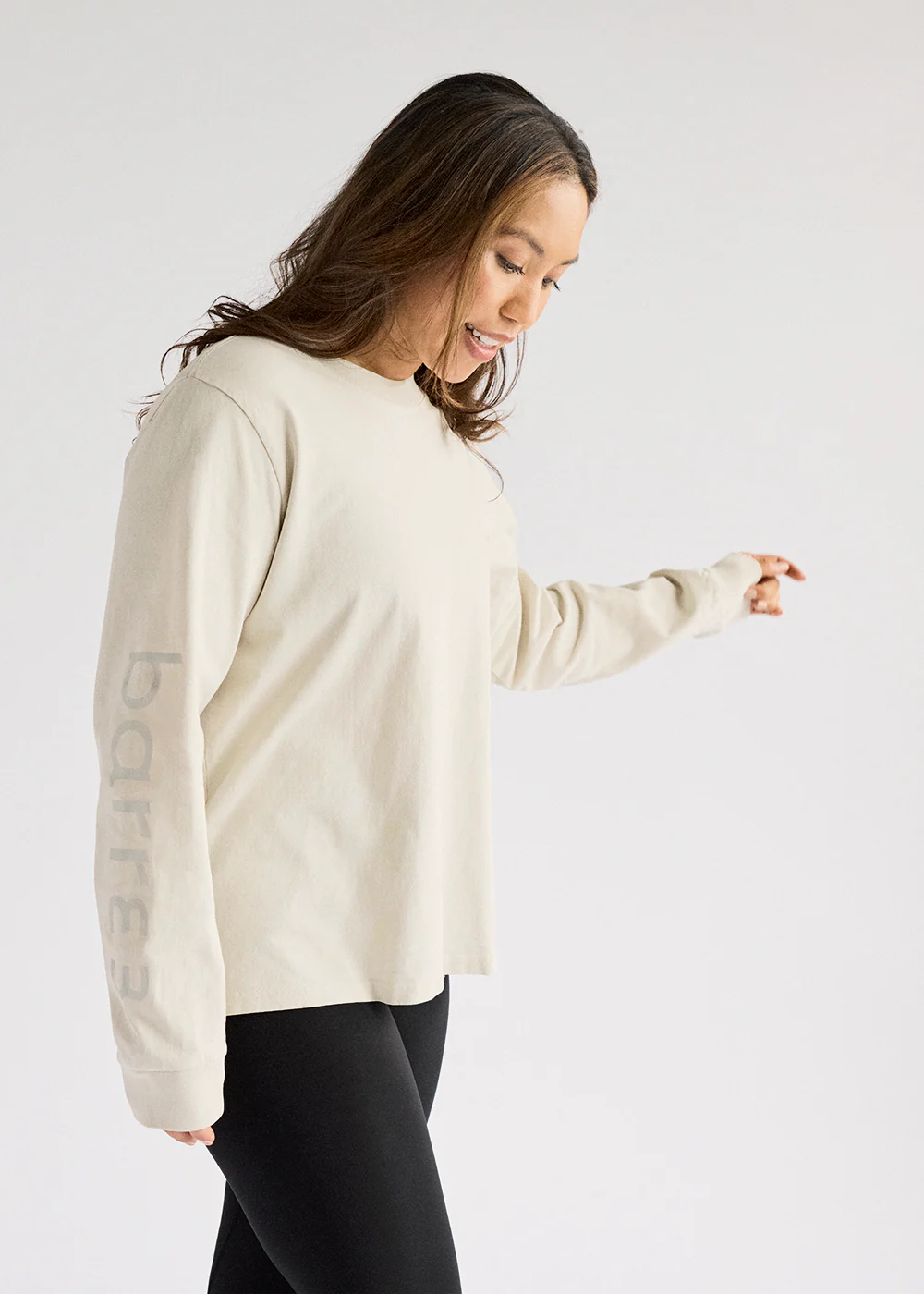 b3 Heavyweight Long Sleeve Tee - Washed Bone