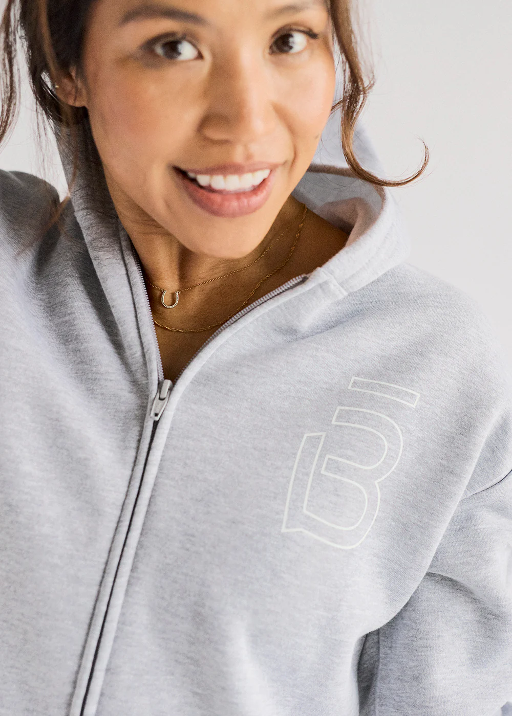 b3 Recycled Unisex Zip Hoodie - Heather - Image 3