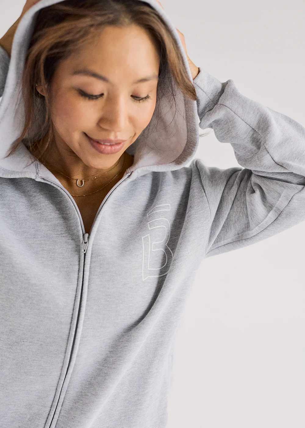 b3 Recycled Unisex Zip Hoodie - Heather - Image 4