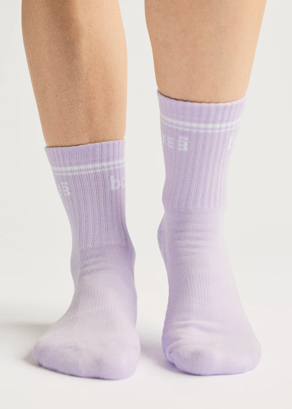 barre3 3/4 Crew Grip Socks - Orchid