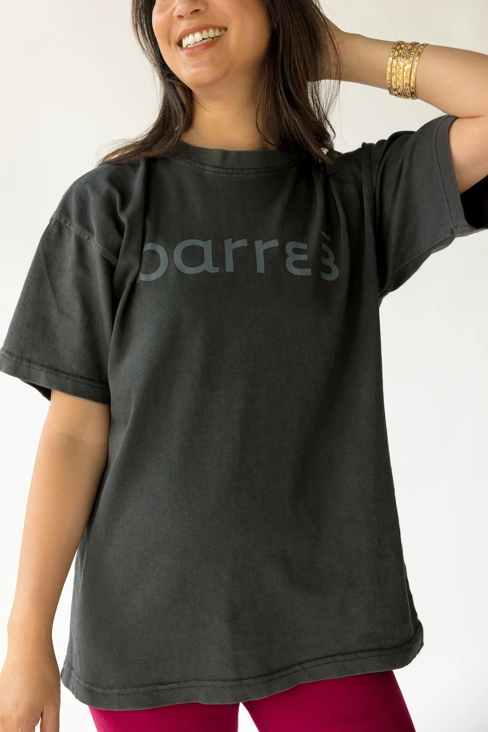 barre3 Oversized Tee - Vintage Black - Image 3